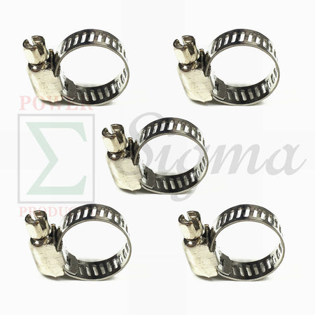 50PCS 1/2"-3/4" Adjustable Stainless Steel Drive Hose Clamps Fuel Line Worm Clip image 0