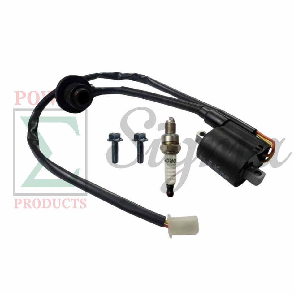 Ignitor and Spark Plug with Bolts for GENMAX GM3200i GM3300i 3200-Watt 3300-Watt 145cc Inverter Generators image 0