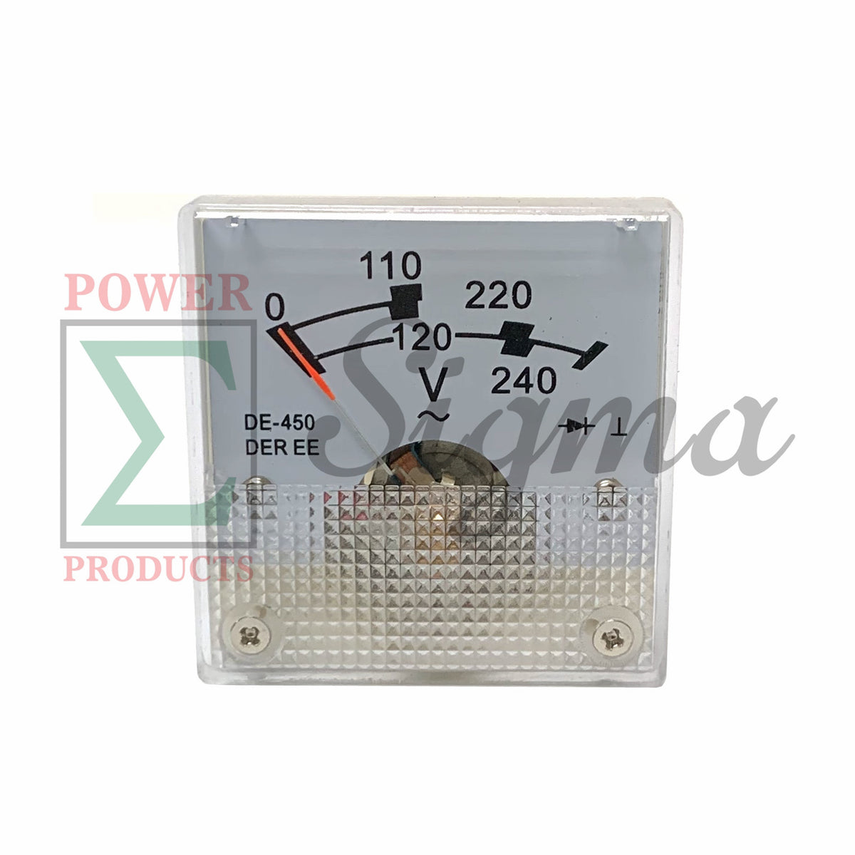 Panel Voltmeter DE-450 for Champion Power CPE 1200/1500W 1400/1800W 3500/4000W 3650/4500W 6875/5500 Watts Gas Generator 120/240VAC Analog Classic Voltage Meter image 0