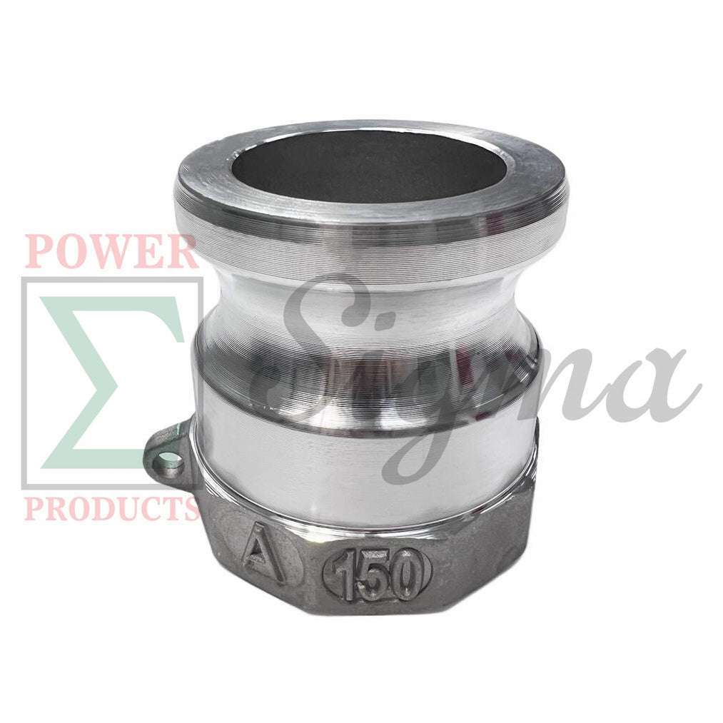 Sigma Aluminum Type A Cam and Groove Couplings / 1-1/2 1.5” Inch Quick Connect & Disconnect Fittings / Hose Camlock Fittings—1-1/2" Male Camlock Adapter x 1-1/2" Female NPT Thread image 2