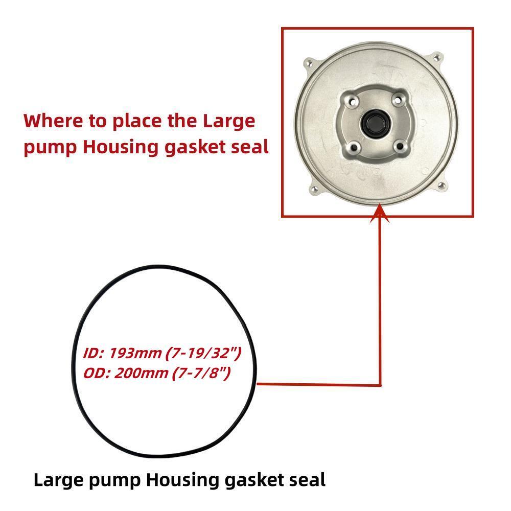 8PCS Gasket Seal Flapper Washer O-Ring Repair Kit For Predator 2" in. 212cc Semi-Trash Water Pump 63405 56160 For Pacific HydroStar 2" IN 212cc 61986 68375 69774 Water Pump image 5