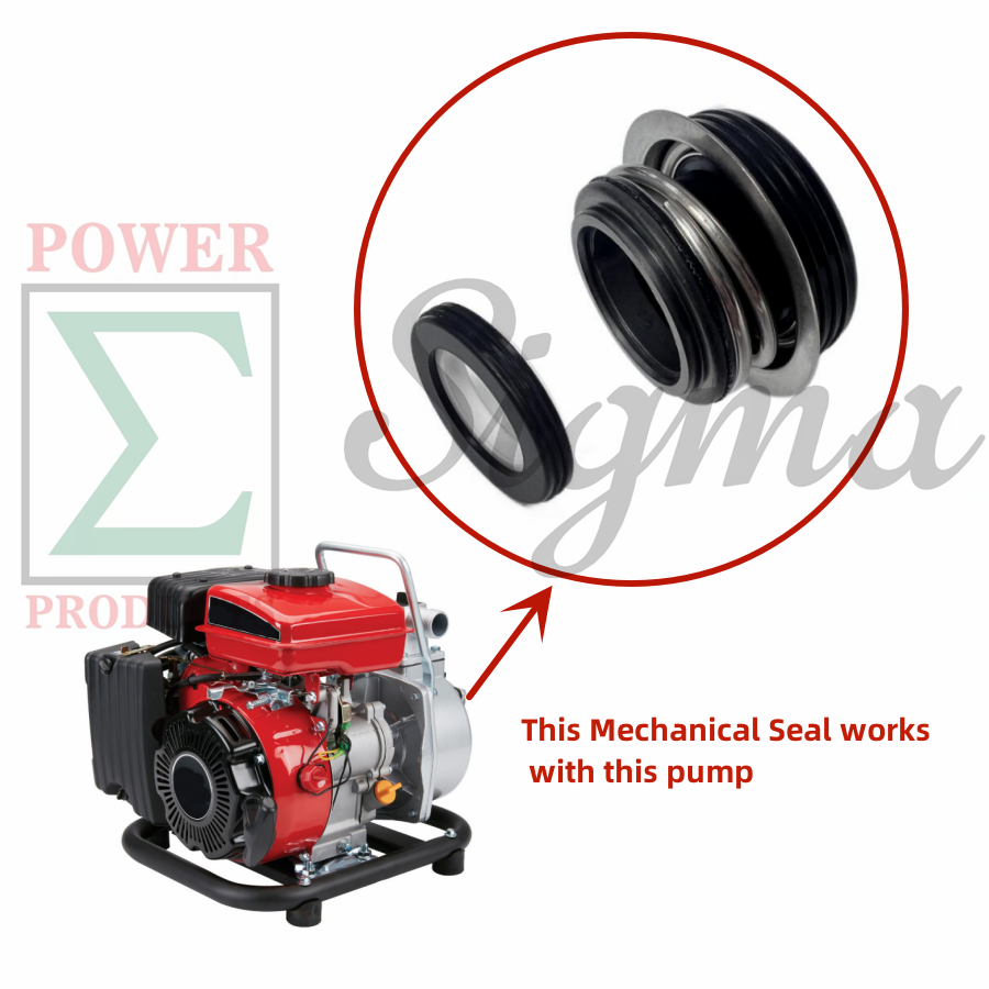 Mechanical Seal for Harbor Freight Predator 1" in. 79cc Gas Engine Clear Water Pump 63404 56161 image 2