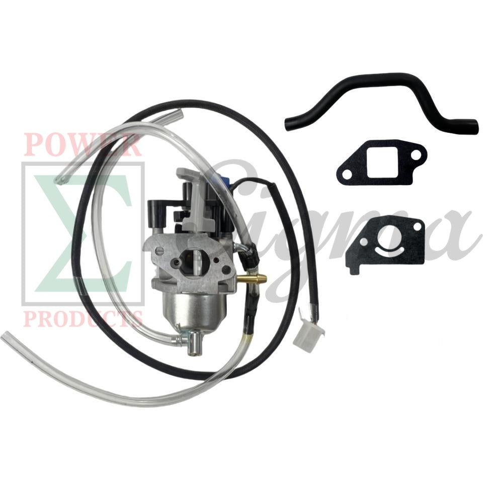 Carburetor with Gaskets and Fuel Line - Replacement for PREDATOR Inverter Generator Surge 1400 Watt SKU# 71342, 59186, 57063 image 0
