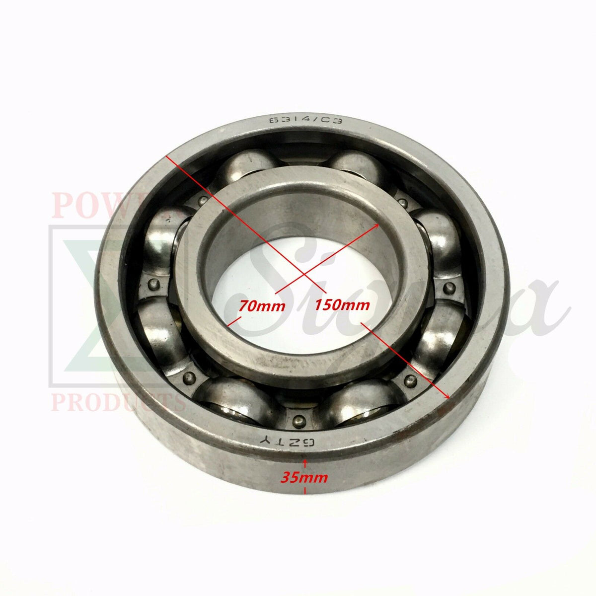 6314 Open Ball Bearing Rolling 70 ID X 150 OD X 35 MM C3 image 1