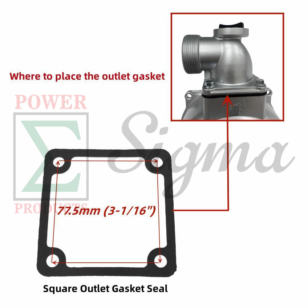 10PCS Pump Gasket O-Ring Mechanical Seal For Red Lion 2" IN. 4RLAG-2H 5RLAG-2L For DuroMax XP652WP 7HP For Generac 2" 6822 6919 For Champion 2-IN Semi-Trash Water Pump 100742 100113 image 8