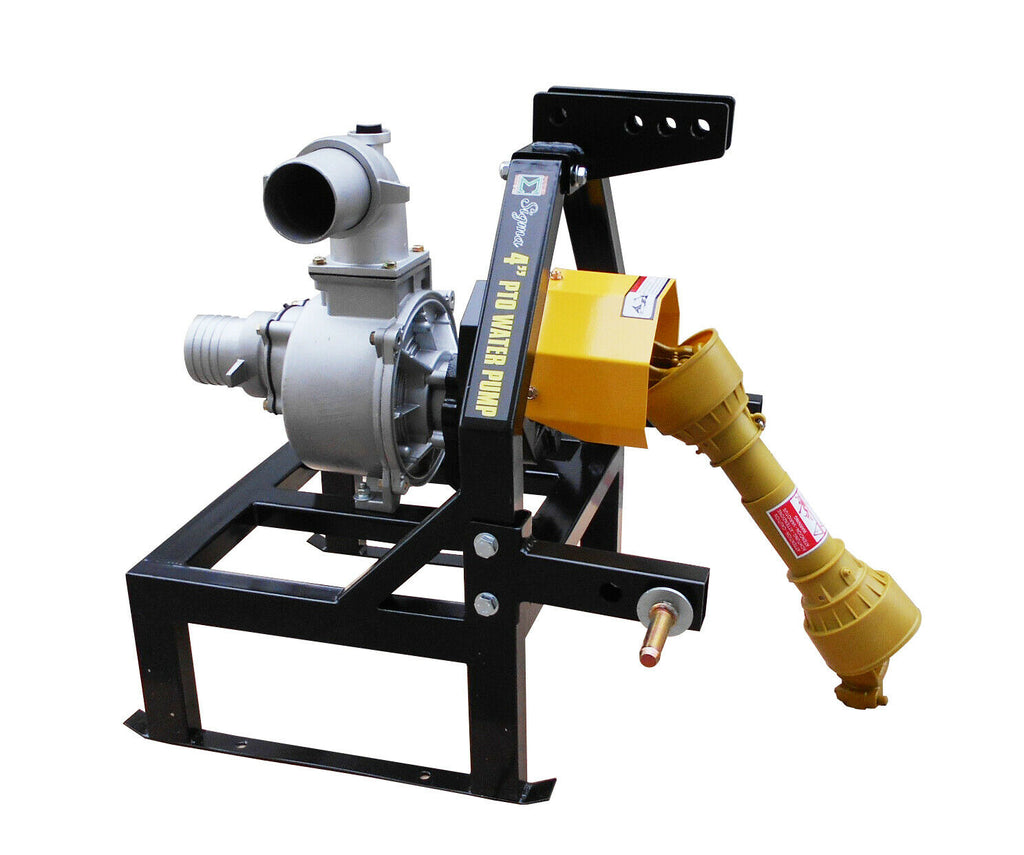 Sigma 4-Inch PTO-Driven Clear Water Pump with 3-Point Hitch & Shaft Gear Drive – Tractor-Powered, 30 PSI Output, 16–20 ft Lift