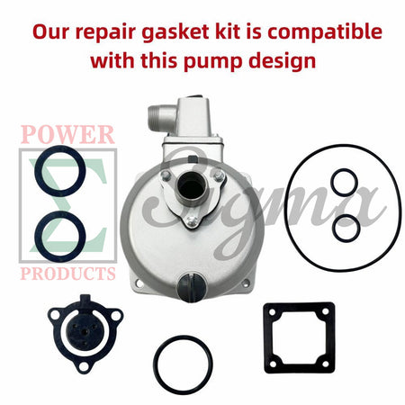 10PCS Gasket Flapper O-Ring Mechanical Seal Kit For Predator Pacific Hydrostar 1 in. 79cc 99cc Clear Water Pump 63404 56161 for Stanley for Ironton for XtremepowerUS 1" inch 3HP Gas Engine Water Pump image 3