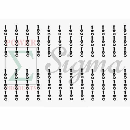 Tine Bolt Nut Washer Heavy Duty 72 Sets Replace King Kutter Rotary Tiller Tine Bolt Set Replaces 505072 For TG48/TG-G48 4' Wide Tillers image 0