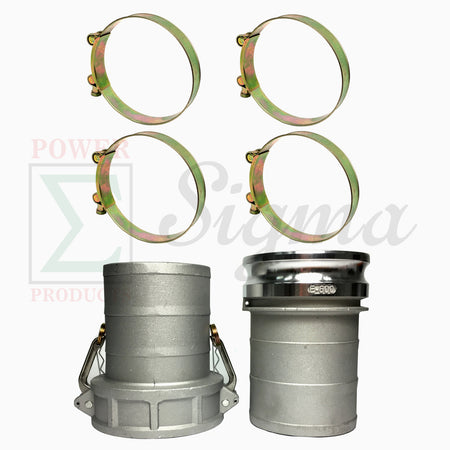Sigma 6" IN X 300' Feet Garden PVC Lay Flat Discharge Water Pump Hose & Camlocks image 1