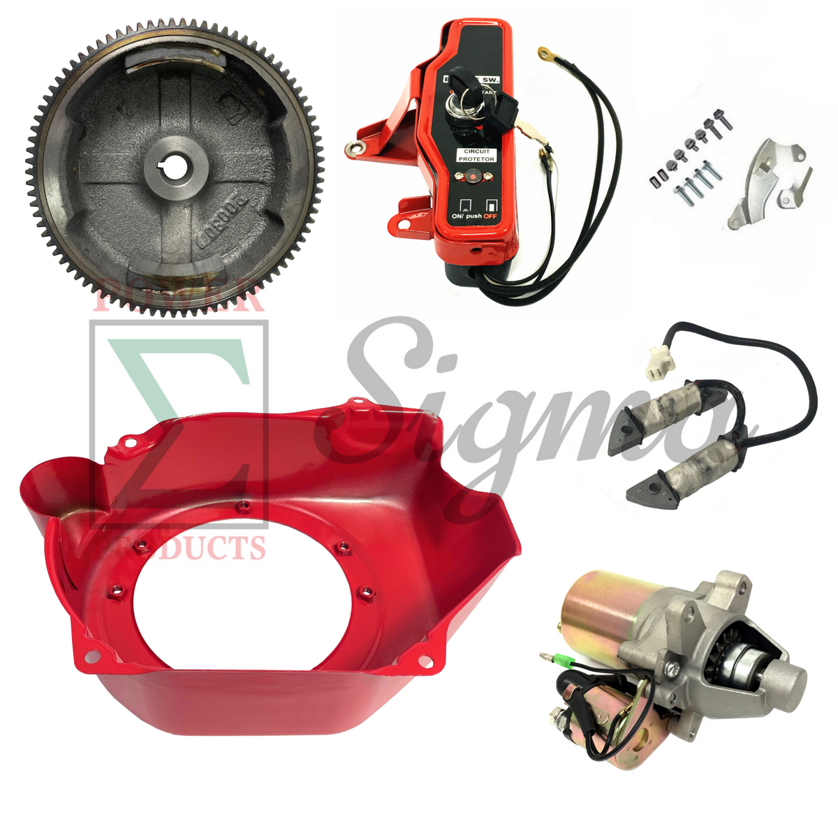 Electric Starter Flywheel Ignition Para Charging For Predator 212cc 6.5HP Engine image 0