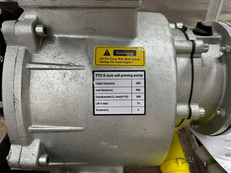 Tractor-Driven 3PT Hitch PTO-Powered Gear Drive Water Pump 8" Inch With 33-inch Long Shaft  With 100 Feet 4 Bar Discharge Hose image 9