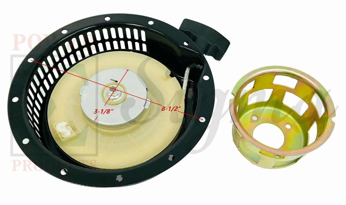 Recoil Starter with Pulley for 406CC 186F 186FE 418CC 186FA 186FAE China 10HP Diesel Engine for Yanmar L100EE L100N L100V L100 114660-76051 114660-76250 114699-76251 for Titan Industrial TG6500D TG7500D Diesel Generator image 1