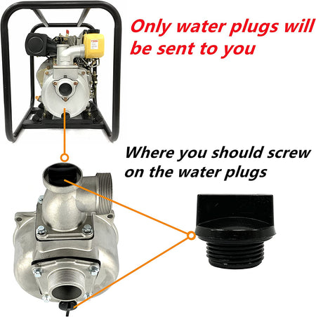 4PCS Water Drain Fine Thread Plug and O-Ring Seal For DuroMax XP652WP XP650WP 2 IN. 3 IN. XP904WP 4 IN. For Generac 2-Inch 6822 6919 For Pulsar For Champion 2" 3" Semi-Trash Water Pump image 5