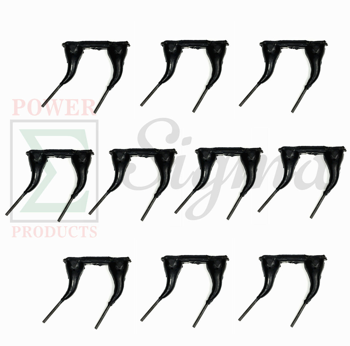 10 Pack Heavy Duty Wheel Rake Teeth Rubber Mounted Double Tooth for Circle C Darf Farmhand H&S Morrill New Idea Pequea Replace John Deere 2117RH, 491478, 400341, 352052, 92117RLR image 0