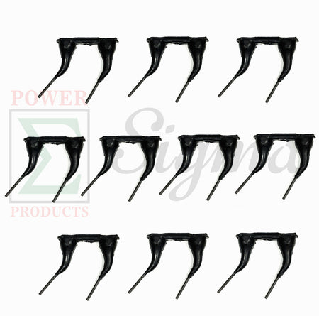 10 Pack Heavy Duty Wheel Rake Teeth Rubber Mounted Double Tooth for Circle C Darf Farmhand H&S Morrill New Idea Pequea Replace John Deere 2117RH, 491478, 400341, 352052, 92117RLR image 0