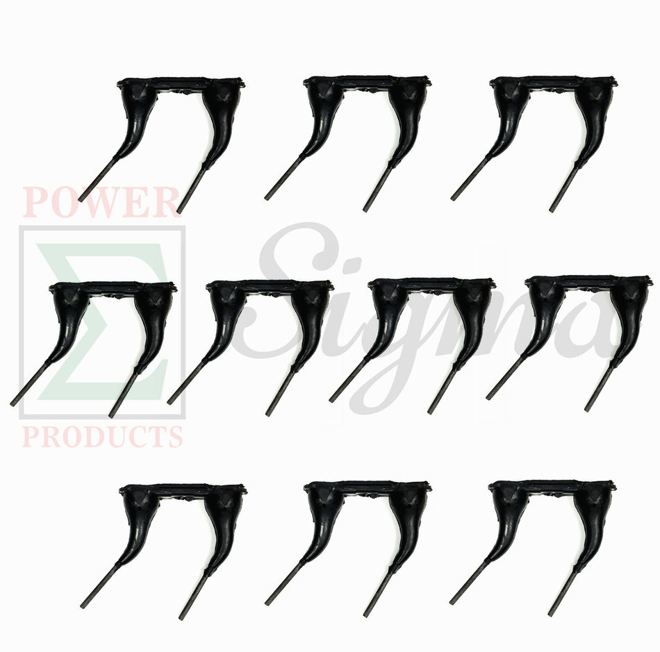 10 Pack Heavy Duty Wheel Rake Teeth Rubber Mounted Double Tooth for Circle C Darf Farmhand H&S Morrill New Idea Pequea Replace John Deere 2117RH, 491478, 400341, 352052, 92117RLR image 0