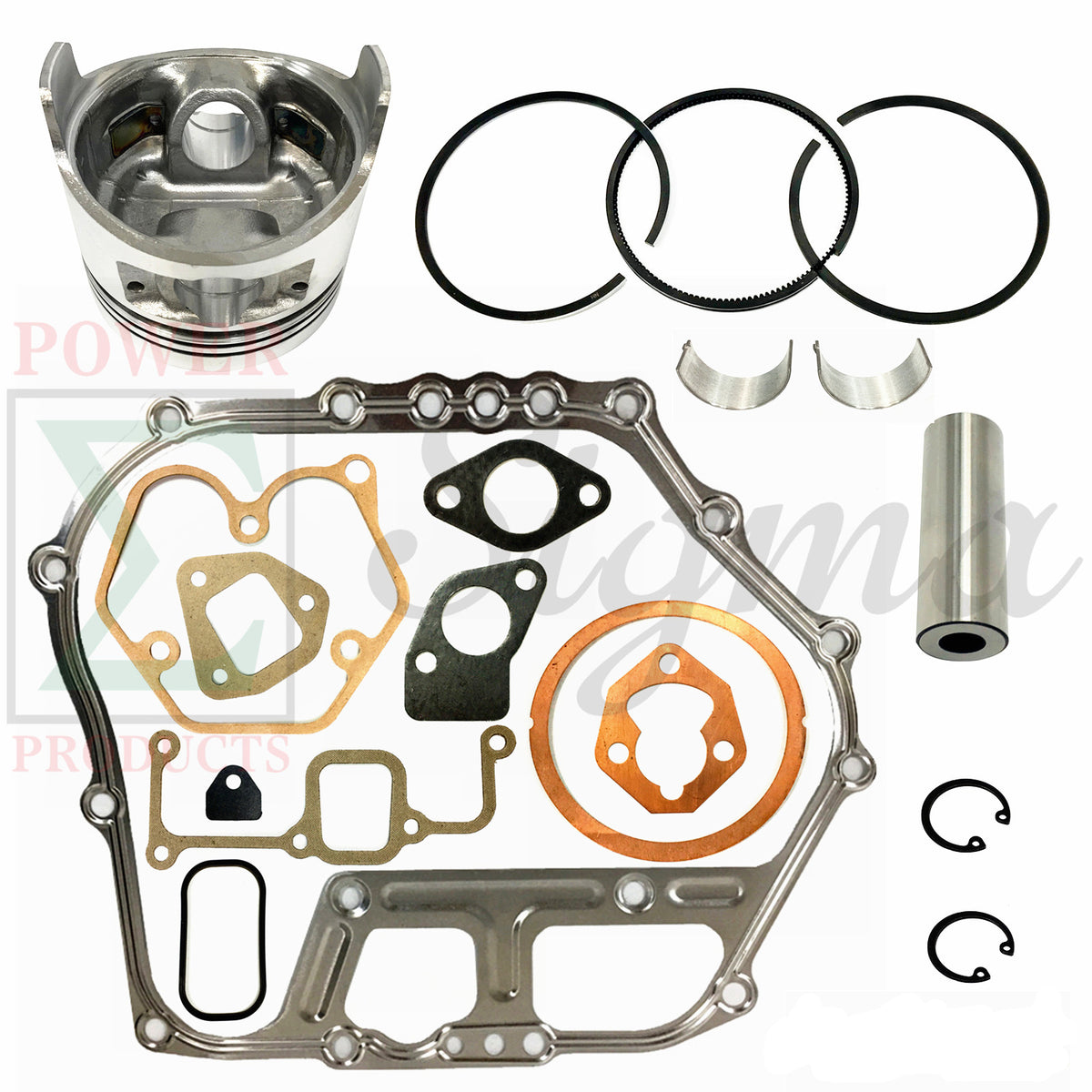 Piston & Gaskets & Bearing For Diesel Engine & Generator 186FA 186FAE 10HP image 0