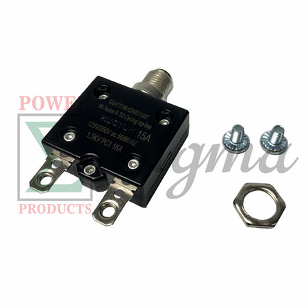 NEW 15A Amp Push Button Thermal Circuit Breaker 125-250VAC 50/60Hz For Generator image 0