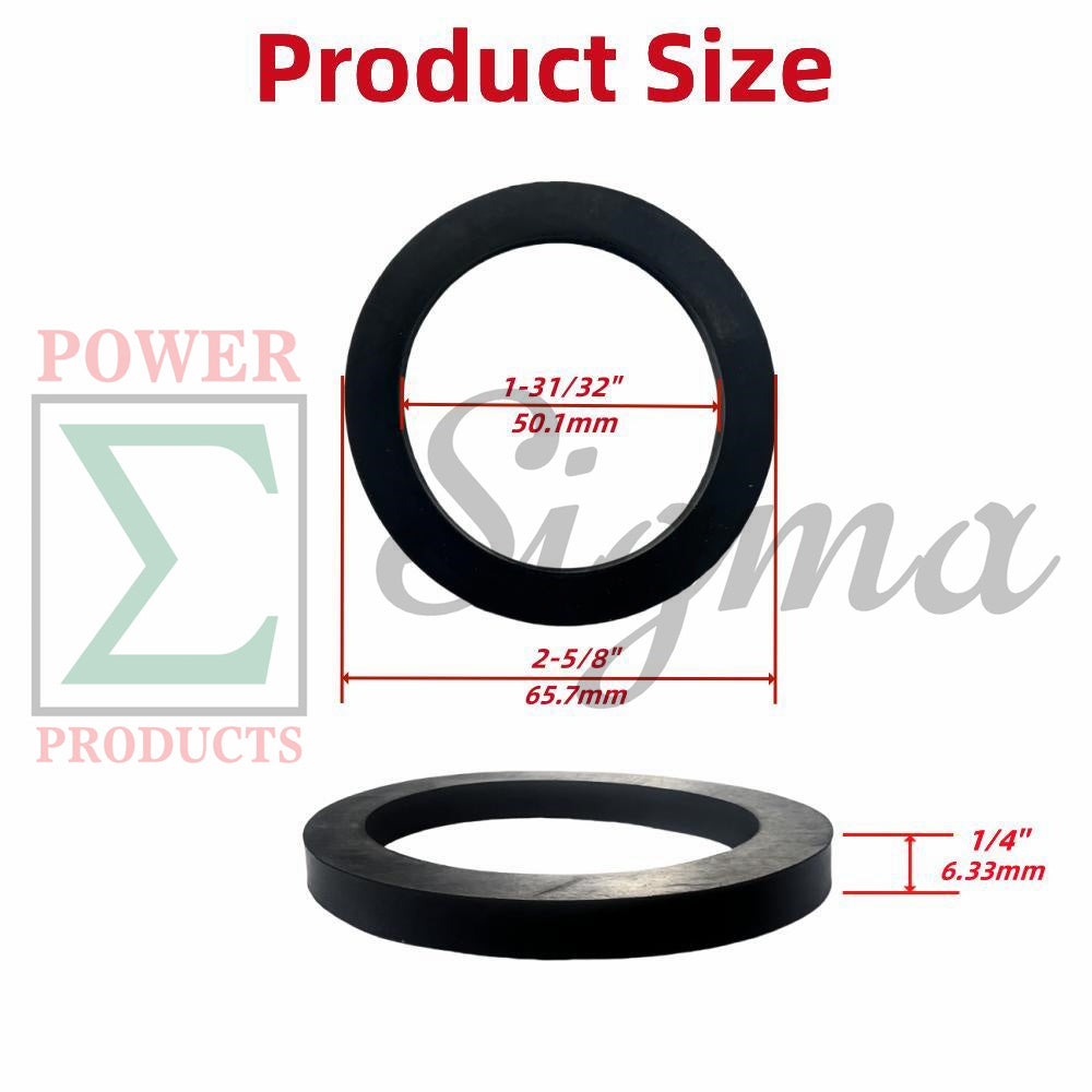 10-Pack 2" Inch Camlock Gasket Fitting – Thick Rubber Washer for Female Coupler - Hose O-ring Seal Replacement for Cam Groove 2-IN 10PCS image 1