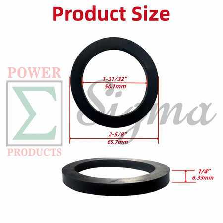 10-Pack 2" Inch Camlock Gasket Fitting – Thick Rubber Washer for Female Coupler - Hose O-ring Seal Replacement for Cam Groove 2-IN 10PCS image 1