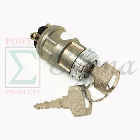 3 Wire Ignition Switch 12V 3-Position Off/On/Start Replacement 50cc-250cc Go Kart, ATV, UTV, Dune Buggy, Mower, Tractor, Forklift, Motorcycle, Golf Cart, Agricultural Vehicle, and Scooter with 2 Keys image 0