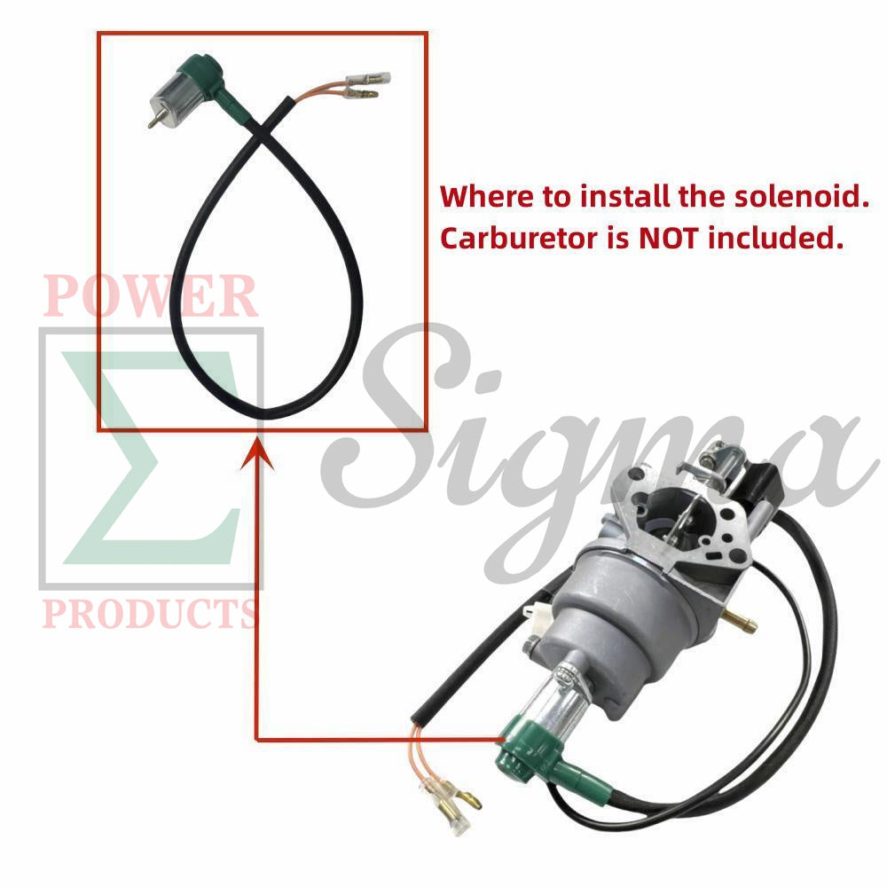 Solenoid on Carburetor Replacement for PREDATOR Inverter Generators 9500-Watt Surge / 7600-Watt Running (SKU# 71365, 59188) image 1
