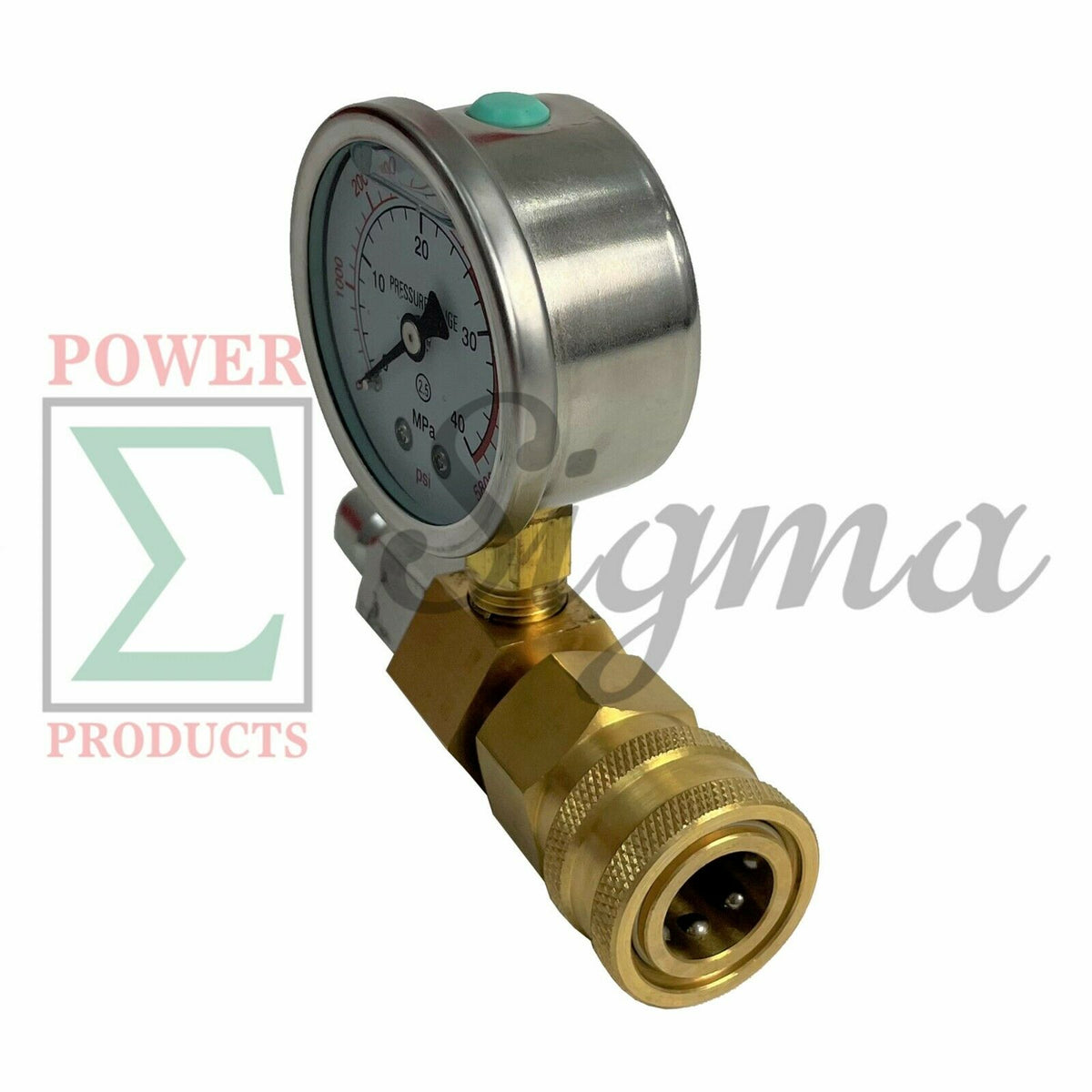 2PCS Pressure Gauge 5800 PSI With 3/8" Inch FPT Quick Connect For Power High Pressure Washer image 7