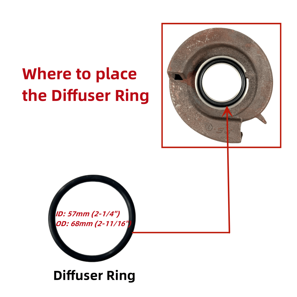 10PCS Gasket Seal Flapper Washer O-Ring Mechanical Seal Repair Kit For Predator 2" in. 212cc Semi-Trash Water Pump 63405 56160 For Pacific HydroStar 2" IN 212cc 61986 68375 69774 Water Pump image 10