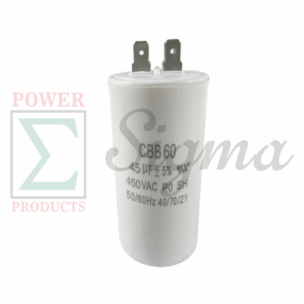 Generator Capacitor 450V.AC 45uF 50/60Hz CBB60 SH 40/70/21 Cylinder image 0