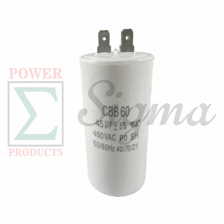 Generator Capacitor 450V.AC 45uF 50/60Hz CBB60 SH 40/70/21 Cylinder image 0