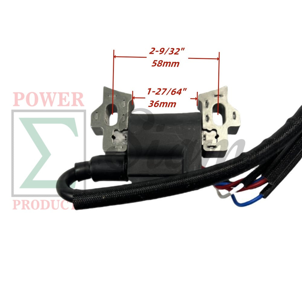 Ignition Coil with bolts and Spark Plug--Compatible Replacement for PREDATOR Open Frame Inverter Generators 8750W Surge / 7000W Running (SKU# 71340, 59190) image 1