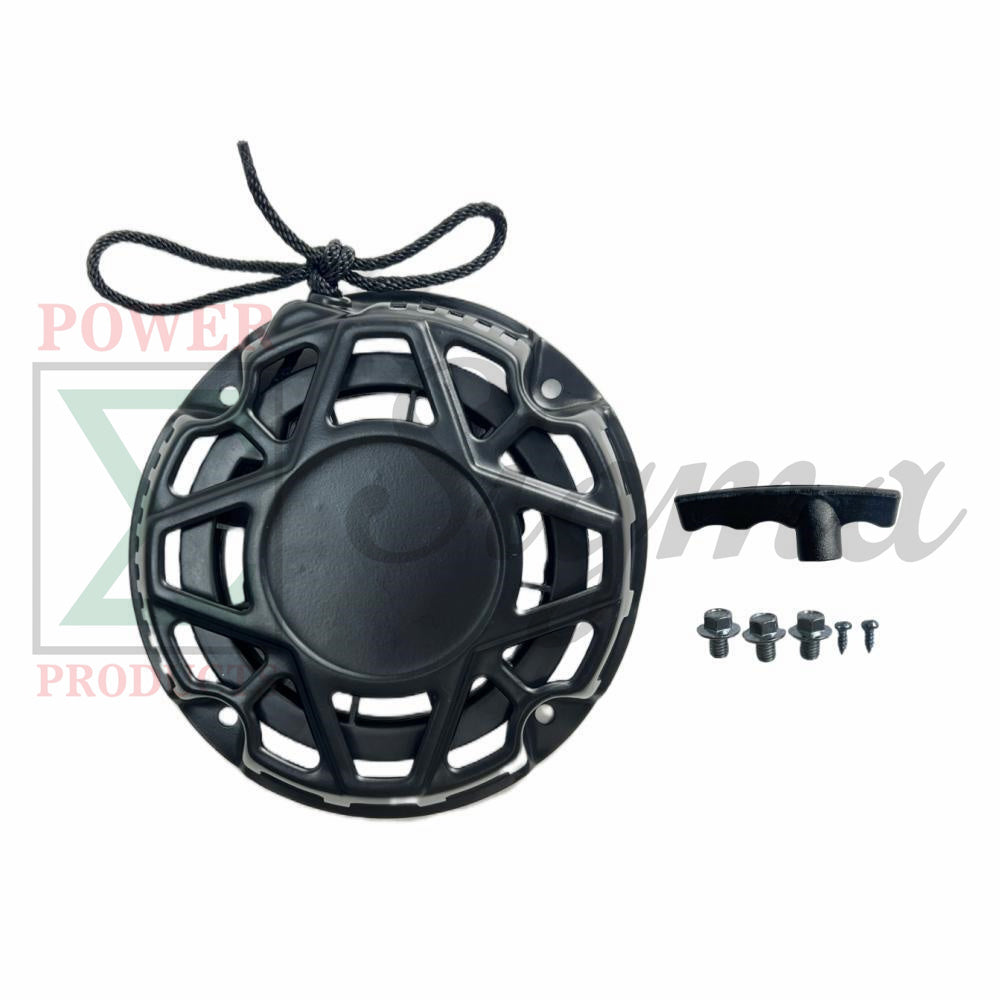 Recoil Starter Assembly with Handle & Bolts — Compatible with Westinghouse 141cc Inverter Generators iGen4000c / iGen4000cv / iGen4000DFc / iGen4000DFcv — Replacement Part image 0