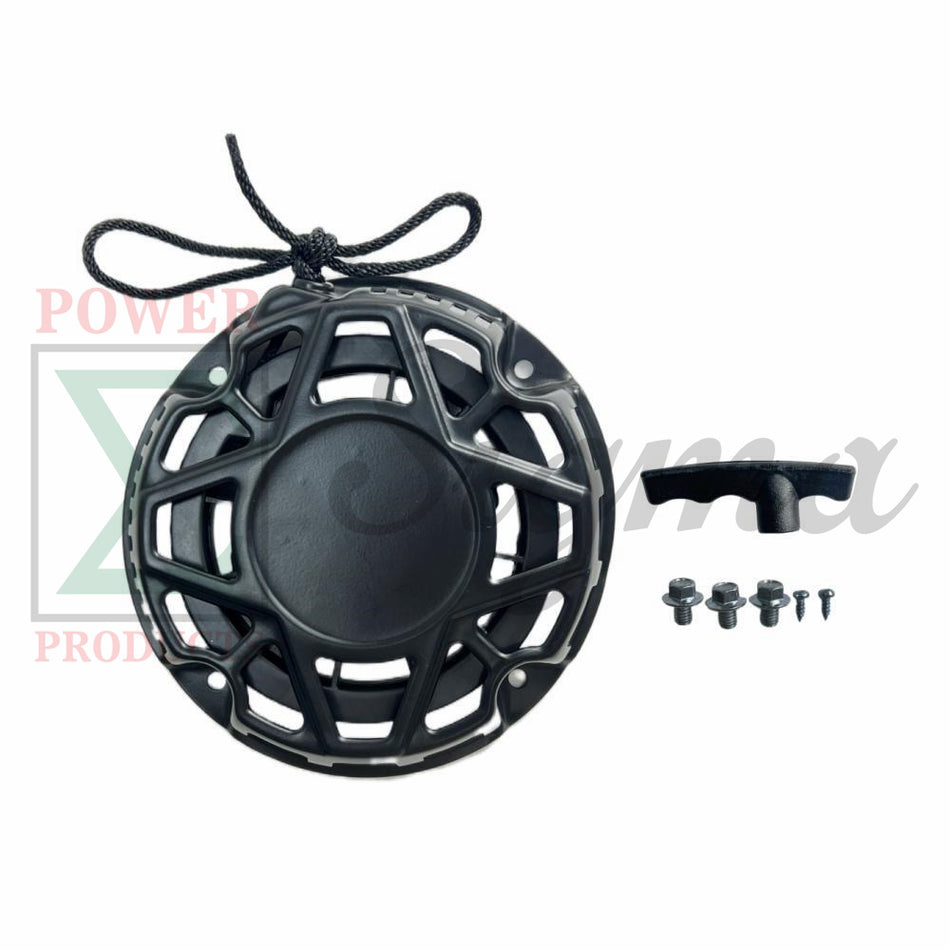 Recoil Starter Assembly with Handle & Bolts — Compatible with Westinghouse 141cc Inverter Generators iGen4000c / iGen4000cv / iGen4000DFc / iGen4000DFcv — Replacement Part image 0