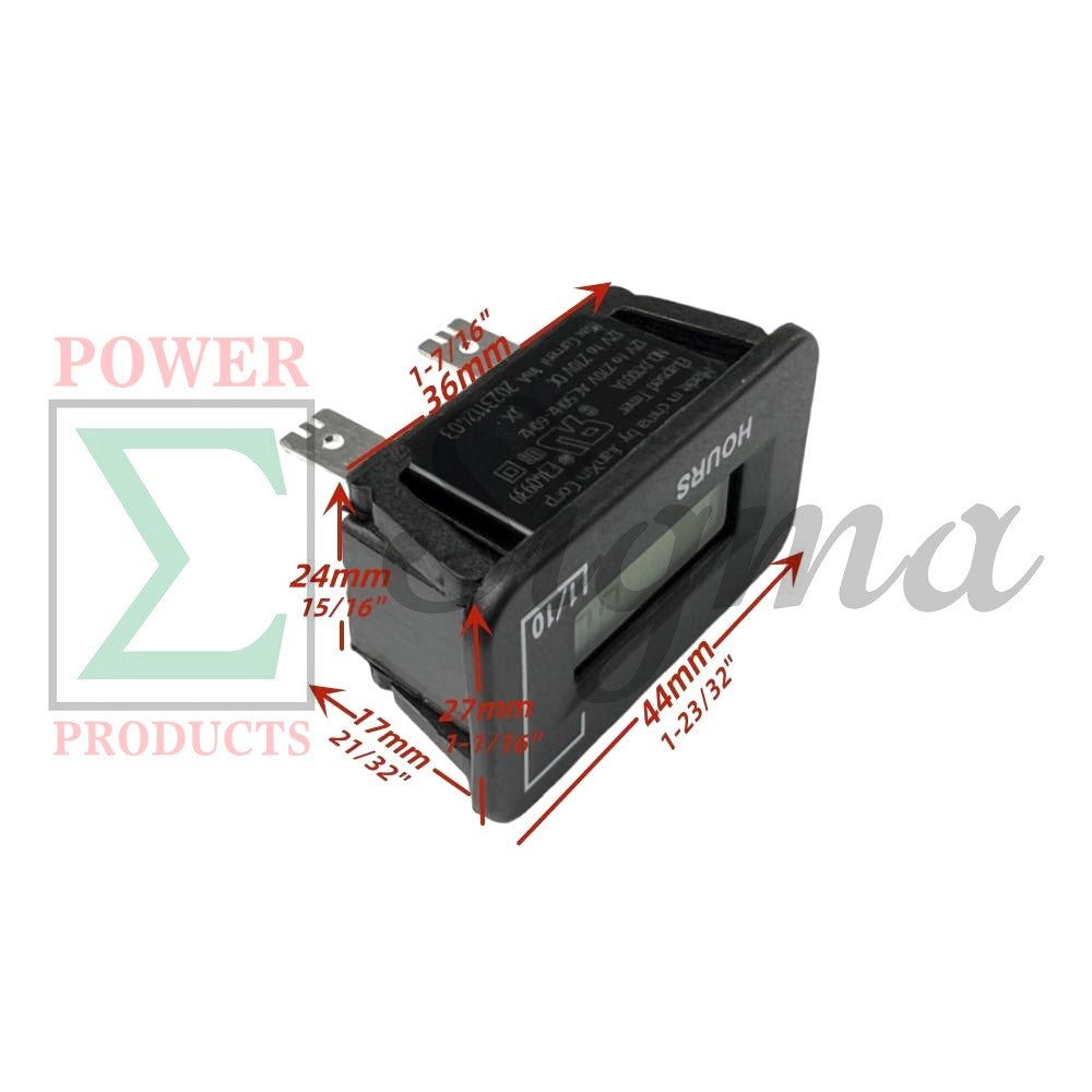 Hour Meter AC/DC Replaces Generator Generac 0G8321 For LP5500 GP3600 GP5000 GP5500 GP6500E GP7500E GP9200E XG6500 XG7000E XG10000E RS8000E XP XG8000E For Honeywell 6041-0 6046-0 image 1