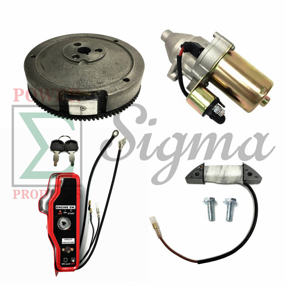 Gear Flywheel Engine Starter Ignition Switch Box Charging Coil For Honda GX340 11HP GX390 13HP Electric Start Gas Engine image 1