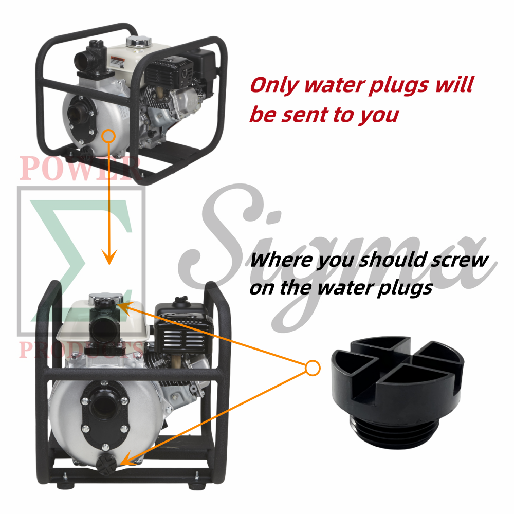 Water Drain Plug and O-ring Seal for NorthStar 2" IN. 8120 GPH 163cc and 3" IN. 10550GPH 270cc High Pressure Water Pump for DuroMax XP702HP 208cc 7-HP 2-Inch 70-GPM High Pressure Water Pump image 1