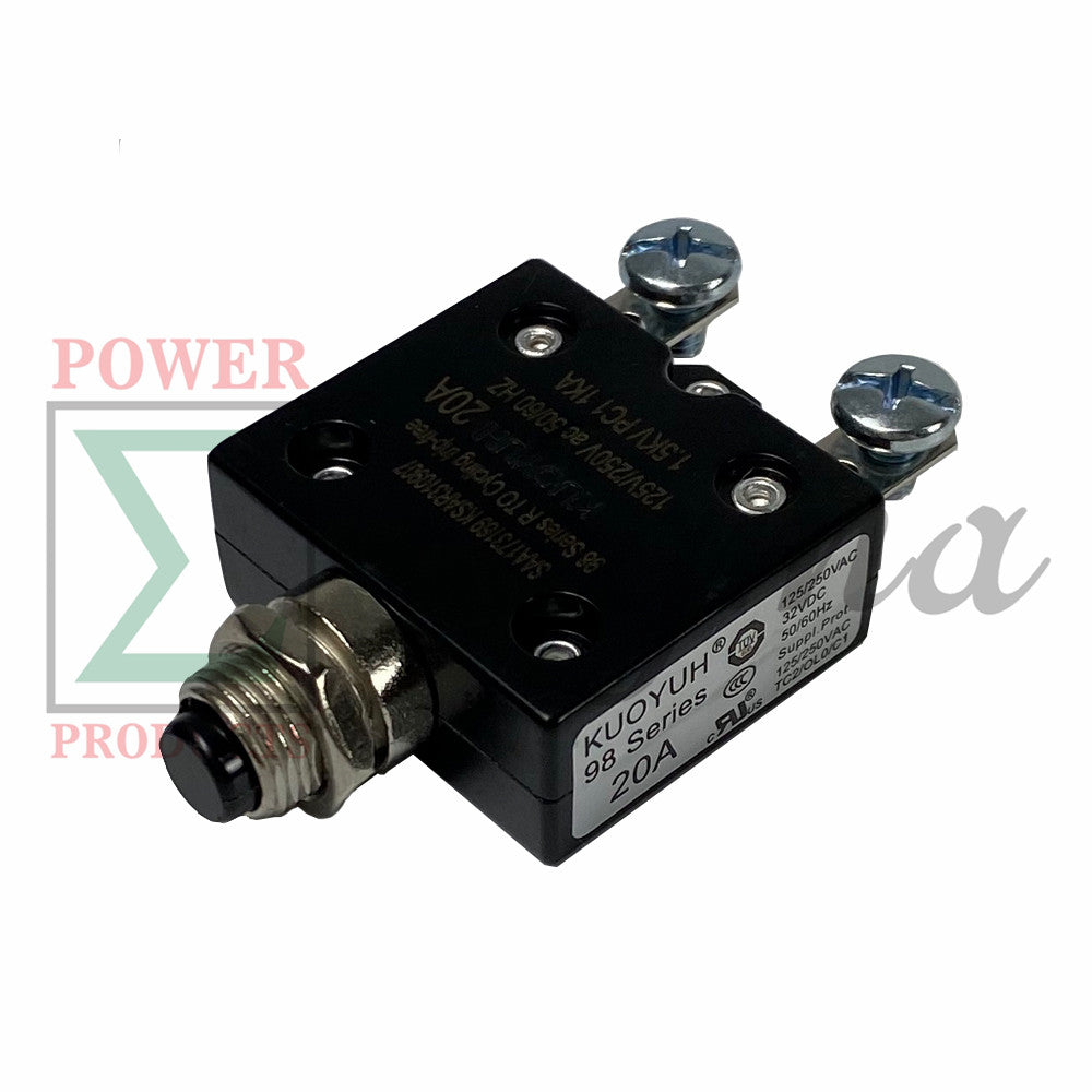 NEW 20A Amp Push Button Thermal Circuit Breaker 125-250VAC 50/60Hz For Generator image 3