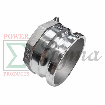Sigma Aluminum Type A Cam and Groove Couplings / 4-Inch Quick Connect & Disconnect Fittings / Hose Camlock Fittings--4" Male Camlock Adapter x 4" Female NPT Thread image 1