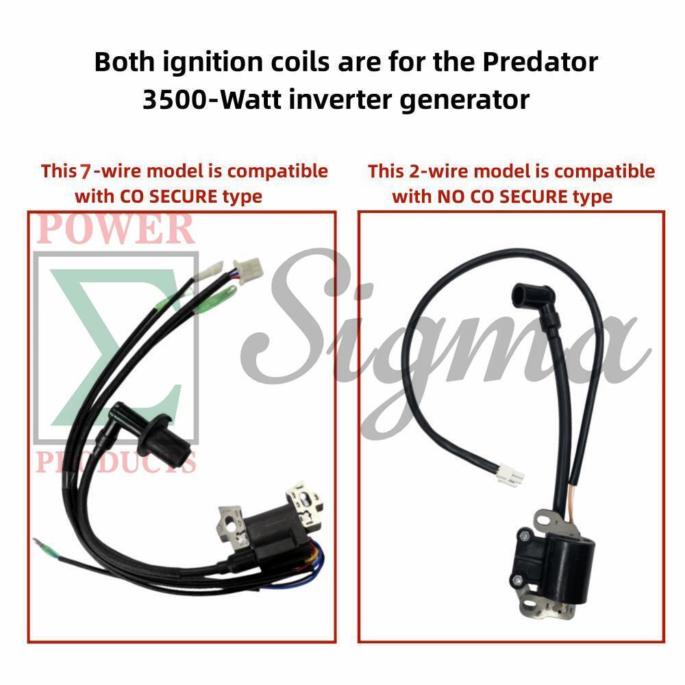 7-Wire Ignition Coil WITH CO Sensor Connector For Predator 3500 Watts Super Quiet Inverter Generator With CO SECURE image 3