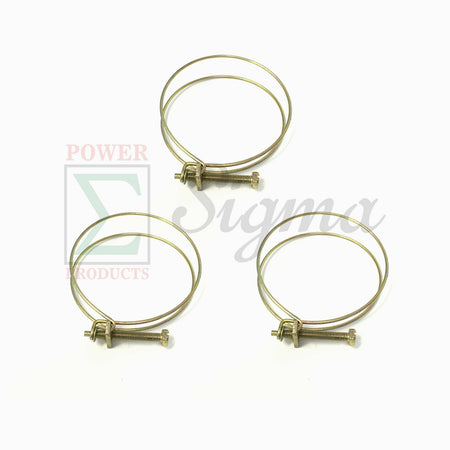 3PC Hose Clamps For Predator 2" In. 212cc Gas Engine Semi-Trash Water Pump 63405 and Champion Power Equipment 2" Inch Semi-Trash Water Pump 66520 image 0