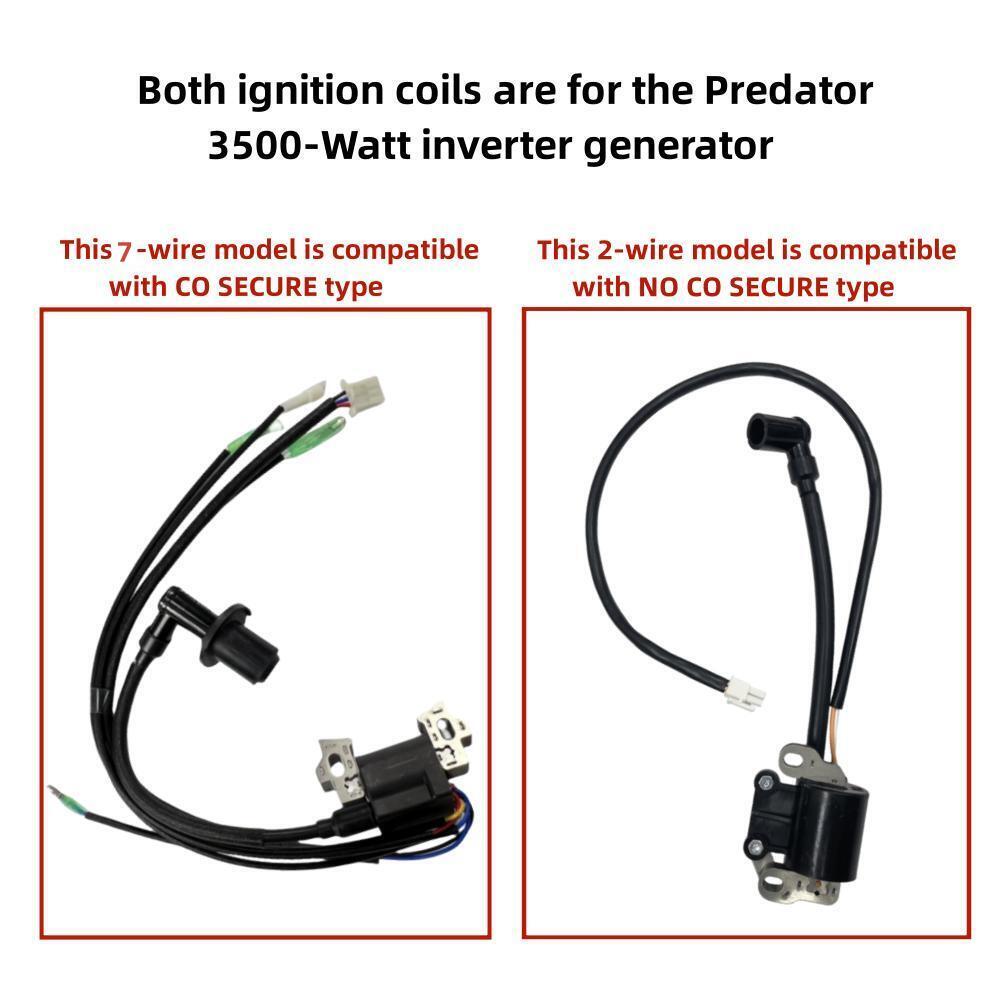 7-Wire Ignition Coil and Spark Plug For Predator 3500-Watt Inverter Generator with CO Sensor Alert image 3