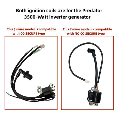 7-Wire Ignition Coil and Spark Plug For Predator 3500-Watt Inverter Generator with CO Sensor Alert image 3