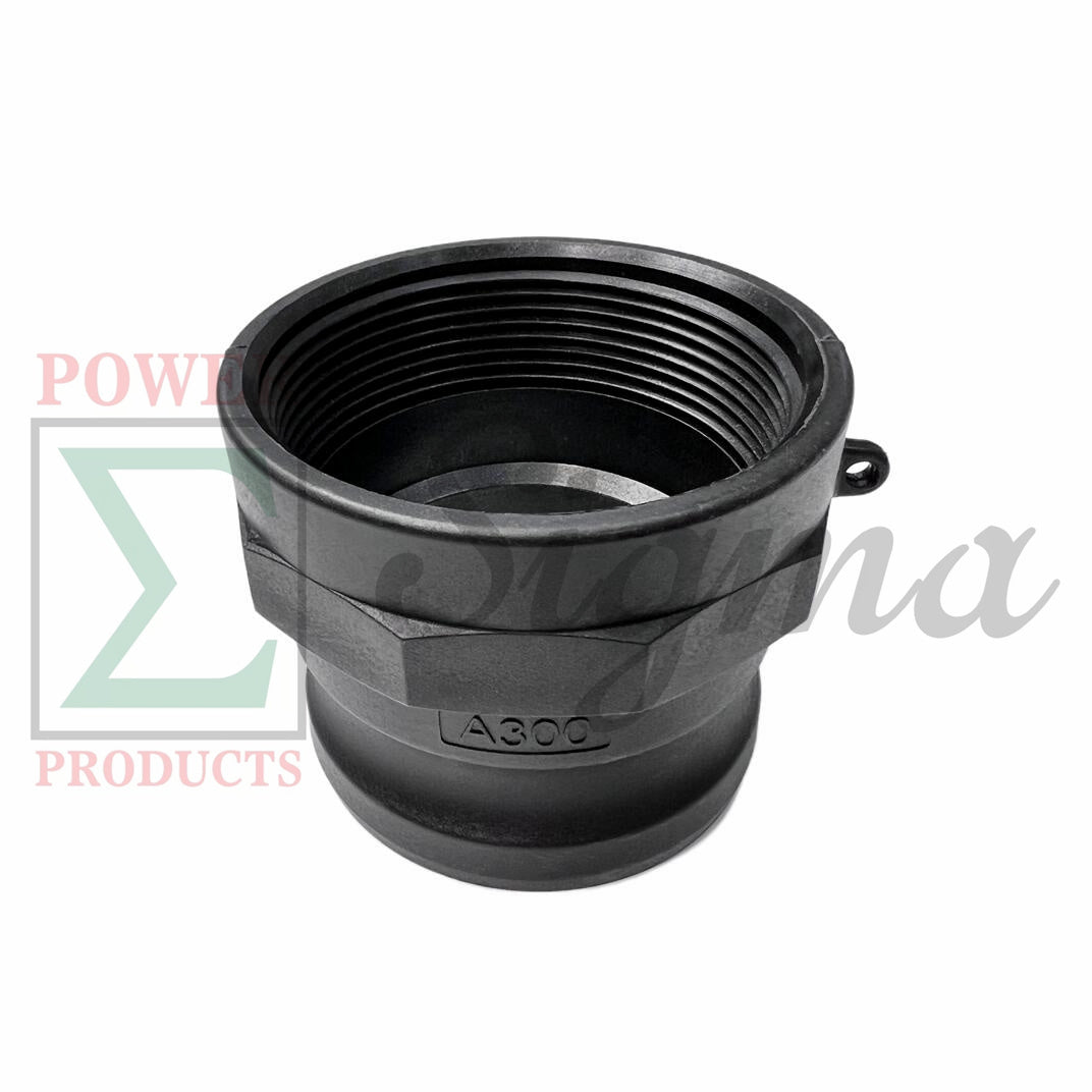 Sigma Polypropylene Type A Cam and Groove Couplings / 3-Inch Quick Connect & Disconnect Fittings / Hose Camlock Fittings--3" Male Camlock Adapter x 3" Female NPT Thread image 0
