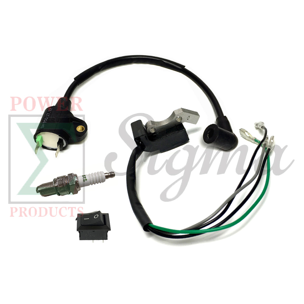 Magneto W/ Built-in CDI Ignition Coil Spark Plug on-off Switch For Harbor Freight Storm Cat 60338 69381 For Tail Gator 800 900W 63025 63024 For Pulsar PG1202S For ETQ950 2HP 63cc 64cc Gas Generator image 0