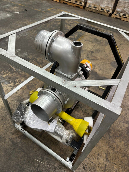 Tractor-Driven 3PT Hitch PTO-Powered Gear Drive Water Pump 8" Inch With 33-inch Long Shaft  With 100 Feet 4 Bar Discharge Hose image 6