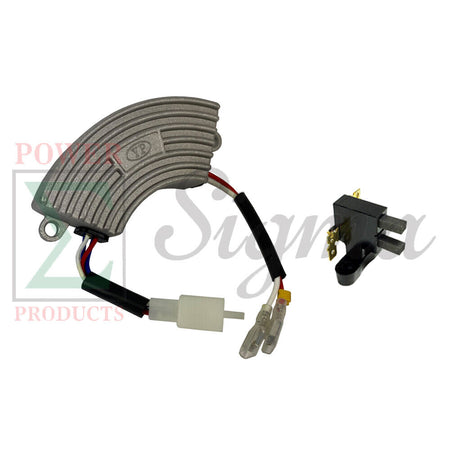 AVR & Carbon Brush For Champion 3300 3400 3500 4000 4375W Non-Inverter Generator image 0