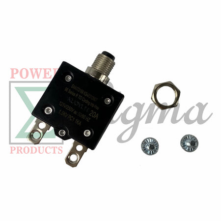 NEW 20A Amp Push Button Thermal Circuit Breaker 125-250VAC 50/60Hz For Generator image 1