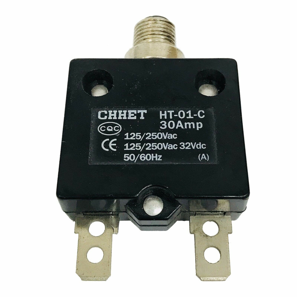 Panel Reset Thermal Push Button Circuit Breaker 30A Amp 32VDC 125/250VAC 50/60Hz image 1