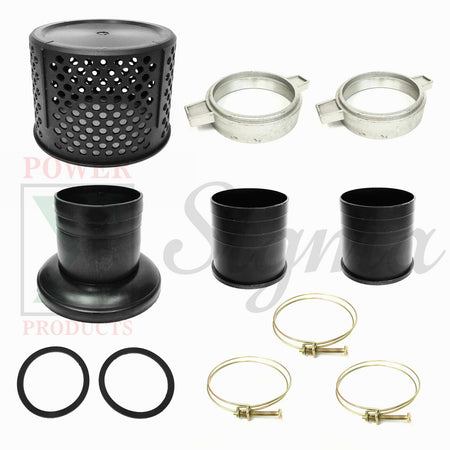 9PCS Shank Strainer Basket Clamp For 4 Inch 100MM Honda Chinese Gas Water Pump image 0