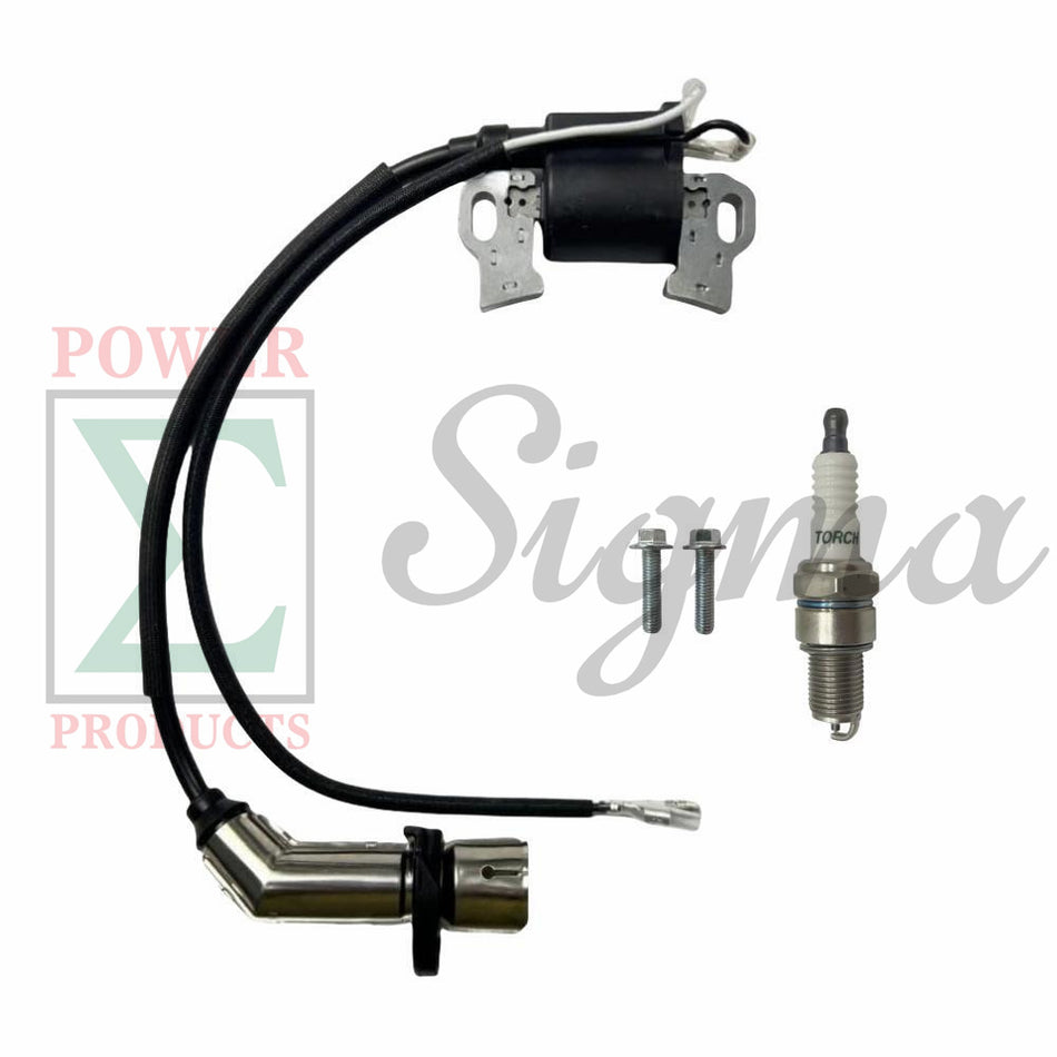 2-Wire Ignition Coil and Spark Plug for PREDATOR 9500-Watt Inverter Generator For DuroMax XP9000iH XP9500iH 459cc Dual Fuel Inverter Generator For GENMAX GM9000iE GM9000iED GM9000iEDC